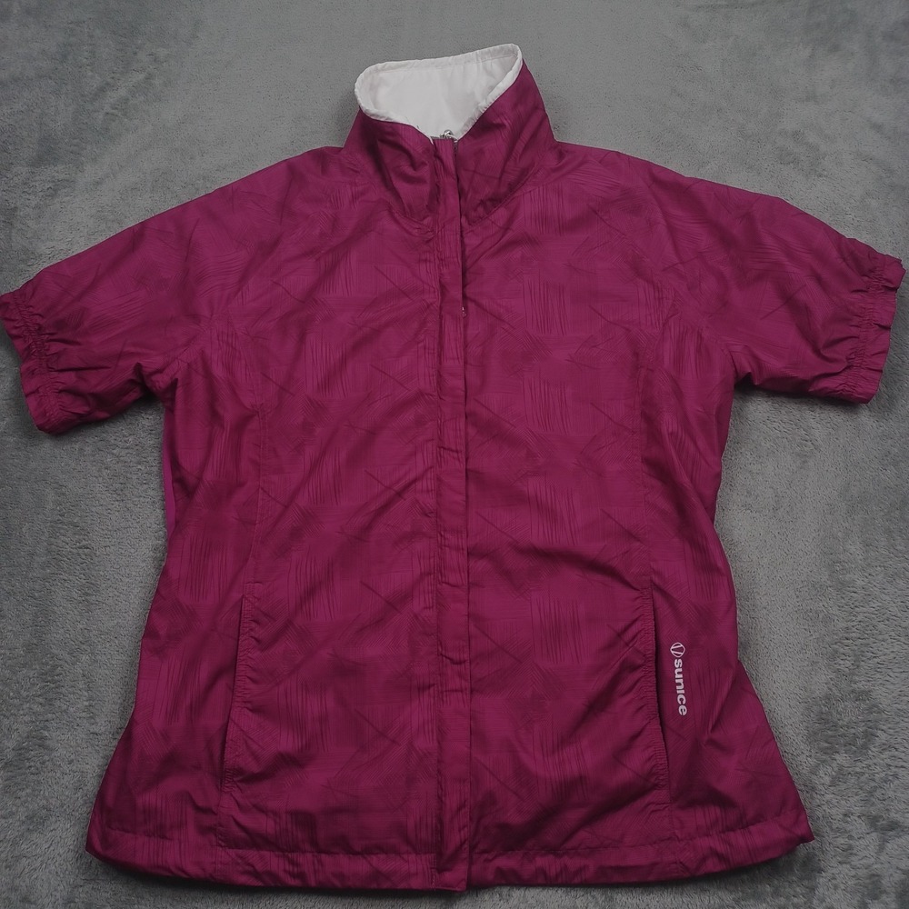Sunice‎ Jacket Womens XL Full ZIp Short Sleeve Lightweight Pockets Outdoor